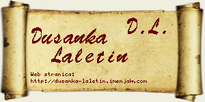 Dušanka Laletin vizit kartica
